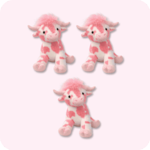 Pink Cow Plush 3PCS