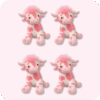 Pink Cow Plush 4PCS